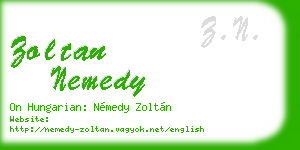 zoltan nemedy business card