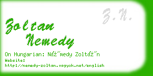 zoltan nemedy business card